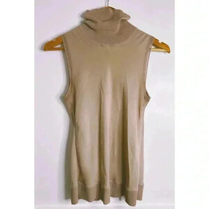 BNWOT Theory Silk Bias Sleeveless Turtleneck  Size Small